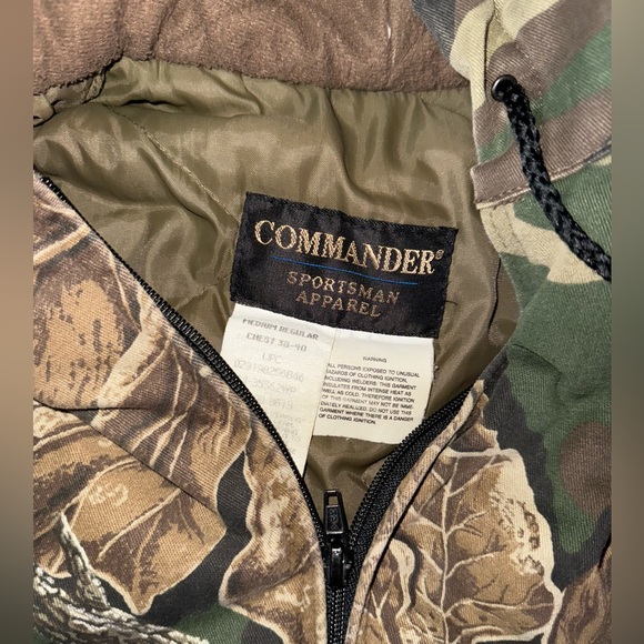 Vintage Woodland Camo Insulated Hooded Bomber Jacket - Picture 2 of 4